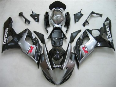 Preto Prata Cinzento Carenagem Suzuki GSXR 1000 K5 2005-2006