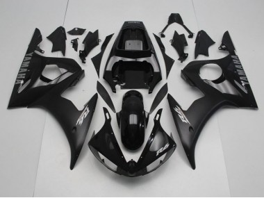 Preto & Prata Decalques Carenagem Yamaha R6 2003-2005