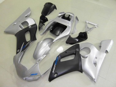 Preto Prata Injeção Kits Carenagem Yamaha R6 1998-2002
