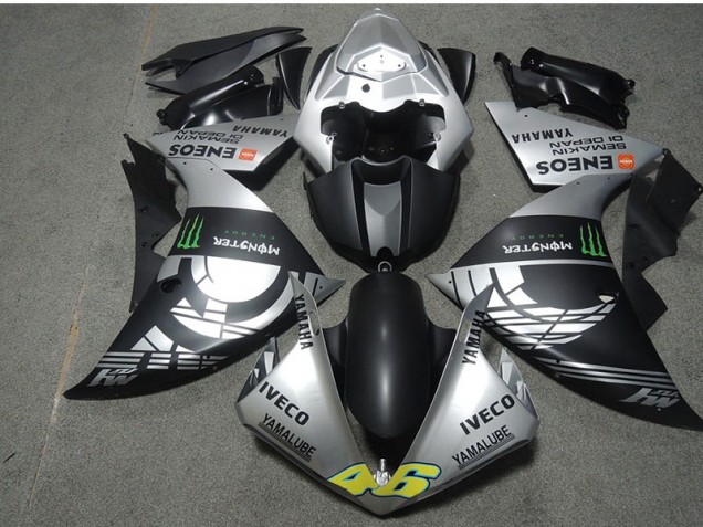 Preto Prata Monster IVECO 46 Carenagem Honda CBR 600RR 2007-2008