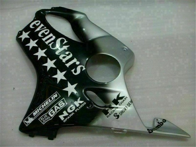 Preto Prata SevenStarss Carenagem Honda CBR 600 F4i 2001-2003 Preto Prata SevenStarss Carenagem Honda CBR 600 F4i 2001-2003