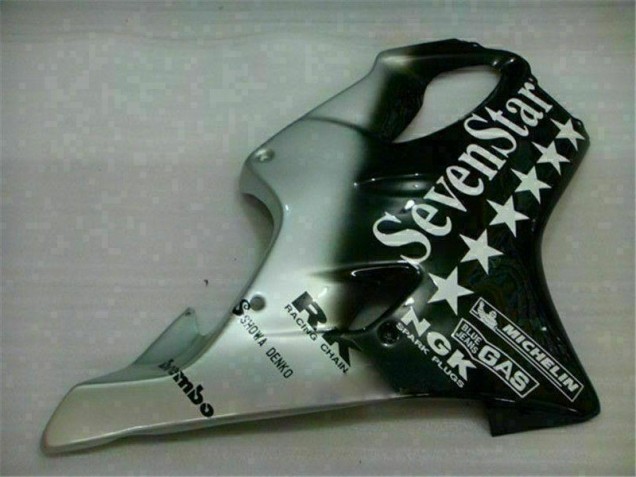 Preto Prata SevenStarss Carenagem Honda CBR 600 F4i 2001-2003 Preto Prata SevenStarss Carenagem Honda CBR 600 F4i 2001-2003