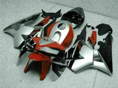 Preto Prata Vermelho Carenagem Honda CBR 600RR 2005-2006