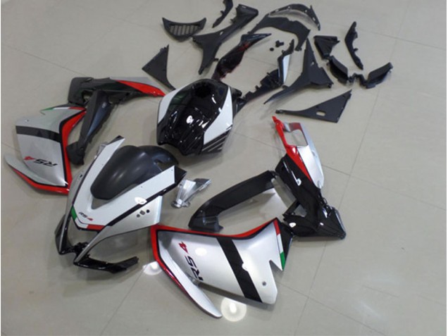 Preto Prata Vermelho Kit Carenagem Aprilia RS4 50 125 2011-2018 Preto Prata Vermelho Kit Carenagem Aprilia RS4 50 125 2011-2018