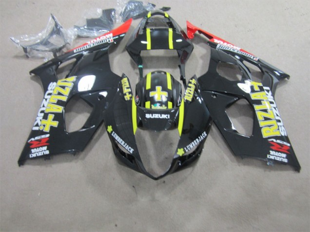 Preto Rizla Carenagem Suzuki GSXR 1000 K3 2003-2004 Preto Rizla Carenagem Suzuki GSXR 1000 K3 2003-2004