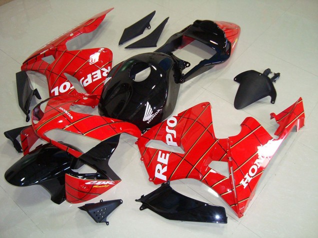Preto Spider Man Repsol Carenagem Honda CBR 600RR 2003-2004 Preto Spider Man Repsol Carenagem Honda CBR 600RR 2003-2004