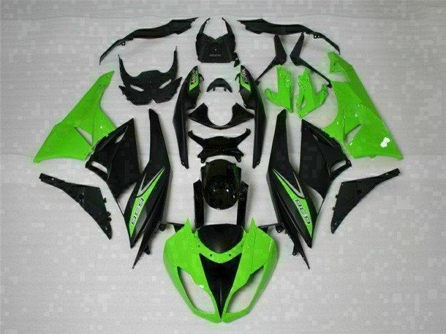 Preto Verde 636 Carenagem Kawasaki ZX6R 2009-2012 Preto Verde 636 Carenagem Kawasaki ZX6R 2009-2012