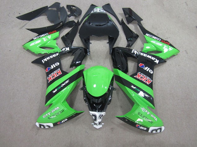 Preto Verde Carenagem Kawasaki ZX10R 2008-2010 Preto Verde Carenagem Kawasaki ZX10R 2008-2010