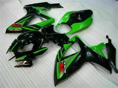 Preto Verde Carenagem Suzuki GSXR 600 / 750 K6 2006-2007