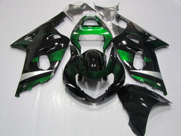 Preto Verde Carenagem Suzuki GSXR 750 K1 K2 K3 2001-2003 Preto Verde Carenagem Suzuki GSXR 750 K1 K2 K3 2001-2003