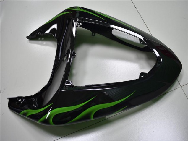 Preto Verde Chama Carenagem Kawasaki ZX10R 2006-2007 Preto Verde Chama Carenagem Kawasaki ZX10R 2006-2007