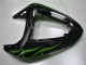 Preto Verde Chama Carenagem Kawasaki ZX10R 2006-2007 Preto Verde Chama Carenagem Kawasaki ZX10R 2006-2007