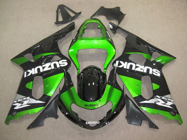 Preto Verde Injeção Kits Carenagem Suzuki GSXR 600 K1 K2 K3 2001-2003 Preto Verde Injeção Kits Carenagem Suzuki GSXR 600 K1 K2 K3 2001-2003