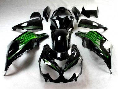 Preto Verde Kit Completo Carenagem Kawasaki EX250 2008-2012
