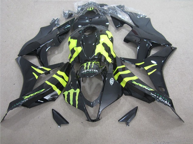 Preto Verde Monster Carenagem Honda CBR 600RR 2007-2008 Preto Verde Monster Carenagem Honda CBR 600RR 2007-2008