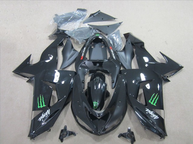 Preto Verde Monster Ninja Carenagem Kawasaki ZX10R 2006-2007 Preto Verde Monster Ninja Carenagem Kawasaki ZX10R 2006-2007