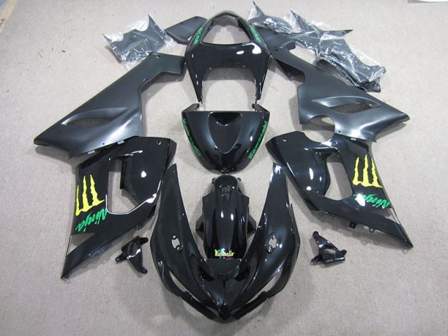Preto Verde Ninja Carenagem Kawasaki ZX6R 2005-2006 Preto Verde Ninja Carenagem Kawasaki ZX6R 2005-2006