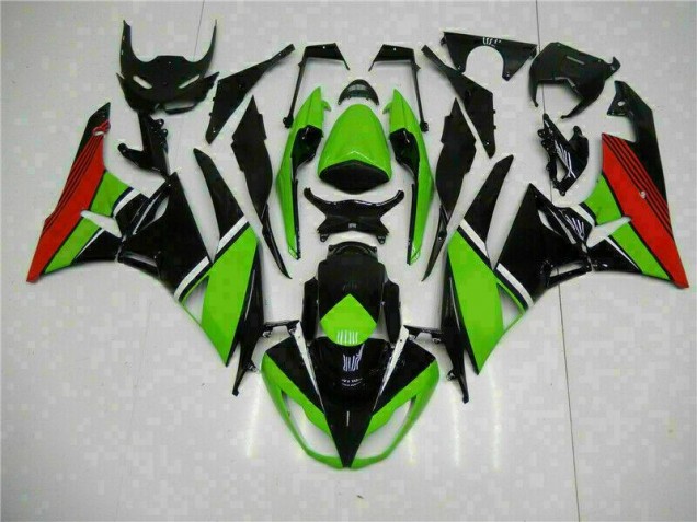 Preto Verde Vermelho Carenagem Kawasaki ZX6R 2009-2012 Preto Verde Vermelho Carenagem Kawasaki ZX6R 2009-2012