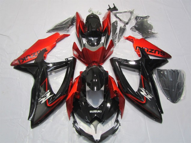 Preto Vermelho Abs Kits Carenagem Suzuki GSXR 1000 K7 2007-2008 Preto Vermelho Abs Kits Carenagem Suzuki GSXR 1000 K7 2007-2008