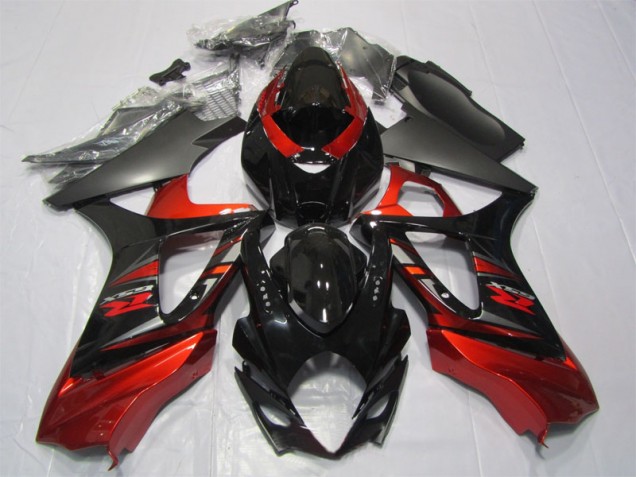 Preto Vermelho Abs Kits Completos Carenagem Suzuki GSXR 1000 K7 2007-2008 Preto Vermelho Abs Kits Completos Carenagem Suzuki GSXR 1000 K7 2007-2008
