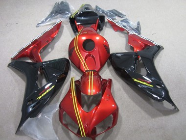Preto Vermelho Amarelo Injeção Kit Carenagem Honda CBR 1000RR 2006-2007
