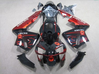 Preto Vermelho BACARDI Carenagem Honda CBR 600RR 2005-2006