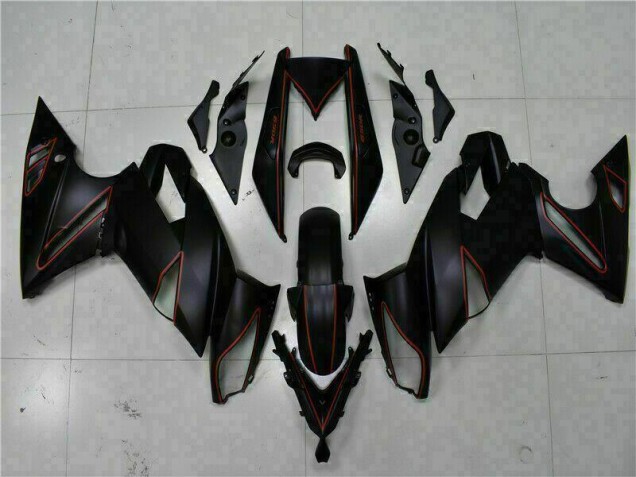 Preto Vermelho Carenagem Kawasaki EX650 2012-2016 Preto Vermelho Carenagem Kawasaki EX650 2012-2016