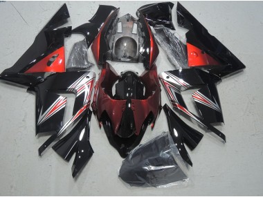 Preto Vermelho Carenagem Kawasaki ZX10R 2003-2005