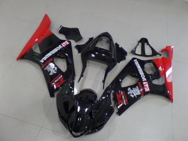 Preto & Vermelho Carenagem Suzuki GSXR 1000 K3 2003-2004 Preto & Vermelho Carenagem Suzuki GSXR 1000 K3 2003-2004
