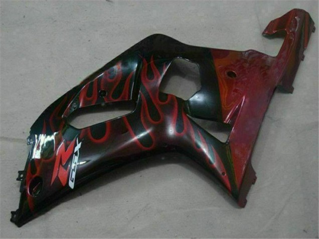 Preto Vermelho Carenagem Suzuki GSXR 600 / 750 K1 K2 K3 2001-2003 Preto Vermelho Carenagem Suzuki GSXR 600 / 750 K1 K2 K3 2001-2003