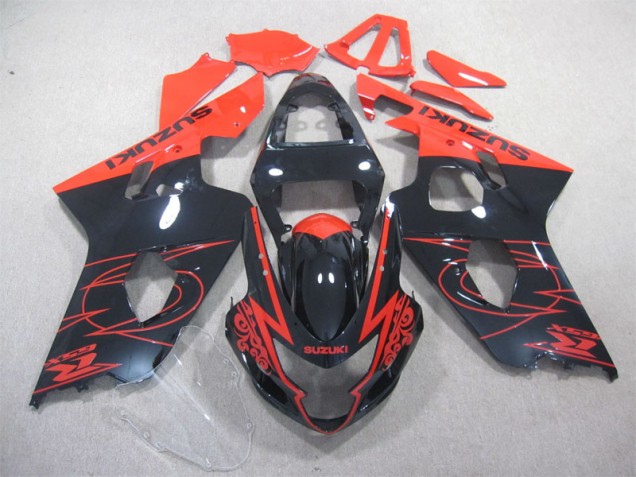 Preto Vermelho Carenagem Suzuki GSXR 600 K4 2004-2005 Preto Vermelho Carenagem Suzuki GSXR 600 K4 2004-2005