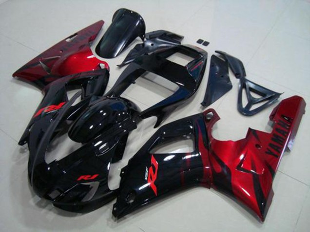 Preto Vermelho Carenagem Yamaha R1 1998-1999 Preto Vermelho Carenagem Yamaha R1 1998-1999