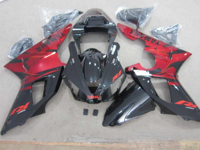 Preto Vermelho Carenagem Yamaha R1 2000-2001 Preto Vermelho Carenagem Yamaha R1 2000-2001