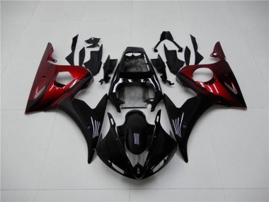 Preto Vermelho Carenagem Yamaha R6 2003-2005