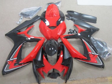 Preto Vermelho Carroçaria Suzuki GSXR 600 K6 2006-2007
