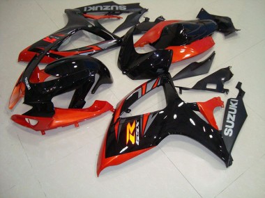 Preto Vermelho Carroçaria Suzuki GSXR 750 K6 2006-2007