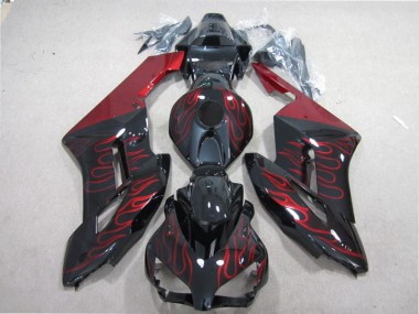 Preto Vermelho Chama Abs Kits Completos Carenagem Honda CBR 1000RR 2004-2005