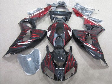 Preto Vermelho Chama Carenagem Honda CBR 1000RR 2006-2007