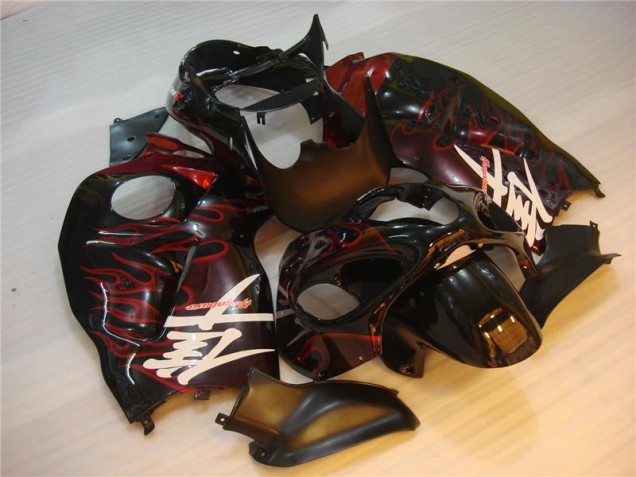 Preto Vermelho Chama Carenagem Suzuki GSXR 1300 Hayabusa 2008-2019 Preto Vermelho Chama Carenagem Suzuki GSXR 1300 Hayabusa 2008-2019
