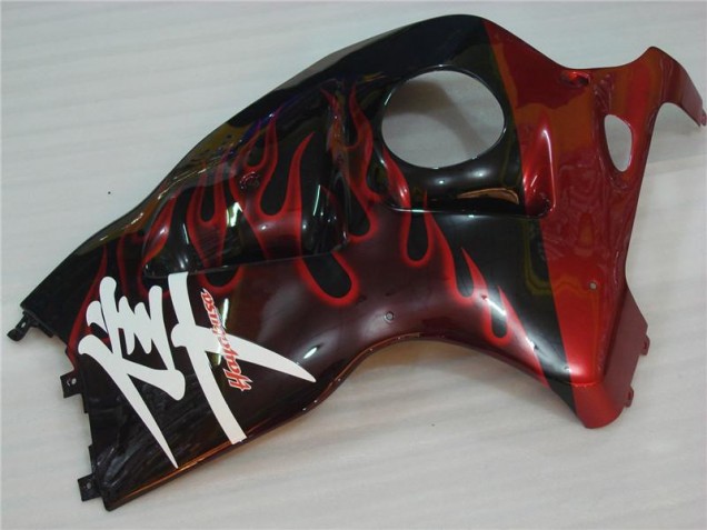 Preto Vermelho Chama Carenagem Suzuki GSXR 1300 Hayabusa 2008-2019 Preto Vermelho Chama Carenagem Suzuki GSXR 1300 Hayabusa 2008-2019