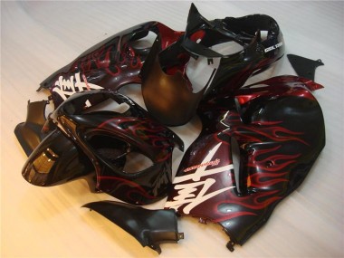 Preto Vermelho Chama Carenagem Suzuki GSXR 1300 Hayabusa 2008-2019