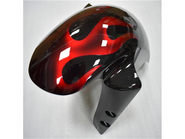 Preto Vermelho Chama Plástico Yamaha R6 2003-2005 Preto Vermelho Chama Plástico Yamaha R6 2003-2005