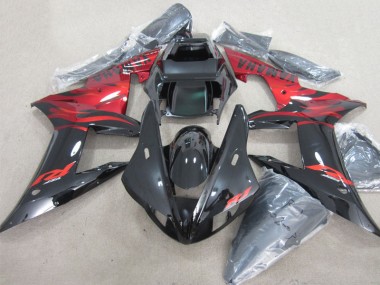 Preto Vermelho Decalque Carenagem Yamaha R1 2002-2003