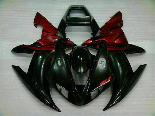 Preto Vermelho Kit Carenagem Yamaha R1 2002-2003 Preto Vermelho Kit Carenagem Yamaha R1 2002-2003