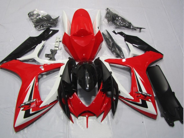 Preto Vermelho Kits Carenagem Suzuki GSXR 600 K6 2006-2007 Preto Vermelho Kits Carenagem Suzuki GSXR 600 K6 2006-2007