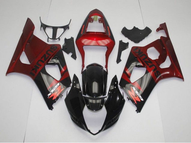 Preto Vermelho Kits Completo Carenagem Suzuki GSXR 1000 K3 2003-2004 Preto Vermelho Kits Completo Carenagem Suzuki GSXR 1000 K3 2003-2004