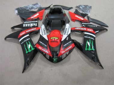 Preto Vermelho Motul Carenagem Yamaha R1 2002-2003