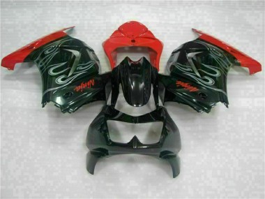 Preto Vermelho Ninja Carenagem Kawasaki EX250 2008-2012