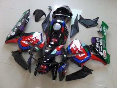 Preto Vermelho Pata Carenagem Honda CBR 600RR 2005-2006