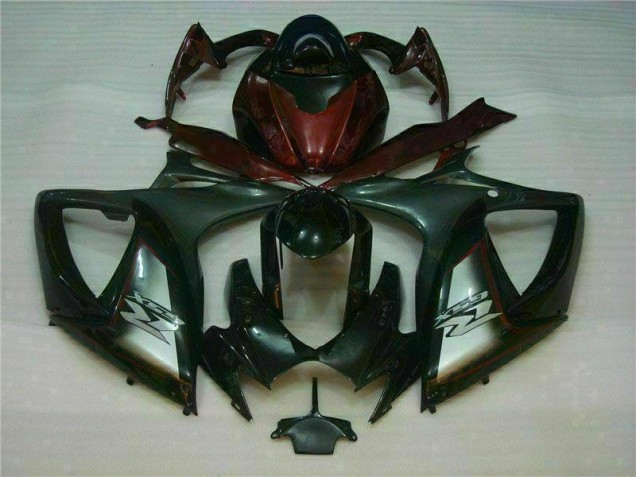 Preto Vermelho Plásticos Suzuki GSXR 600 / 750 K6 2006-2007 Preto Vermelho Plásticos Suzuki GSXR 600 / 750 K6 2006-2007